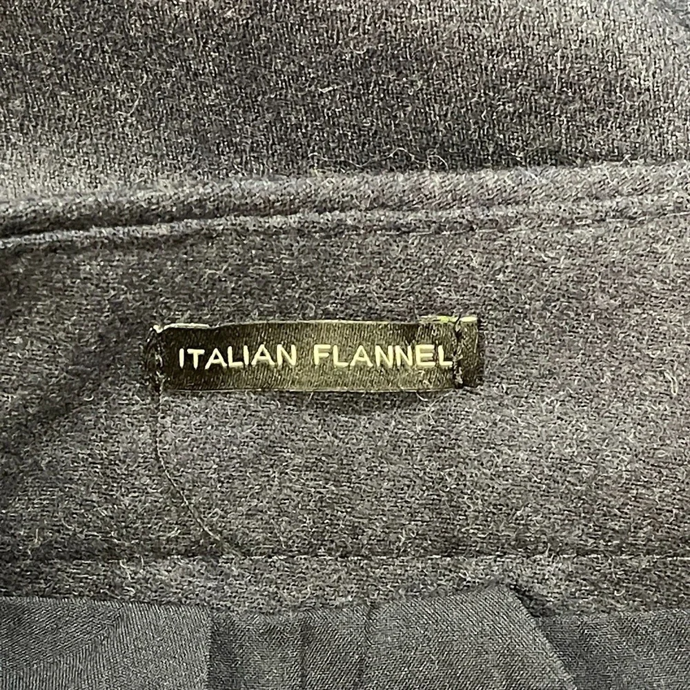 Nwt Talbots Italian Flannel 10 Wool Blend Navy Mills Pants‎ Formal Work